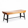 Wooden coffee table with metal legs 120 x 40 x 45cm suitable for living room