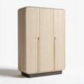 Wooden wardrobe with three doors and minimalist design 180 x 90 x 50cm