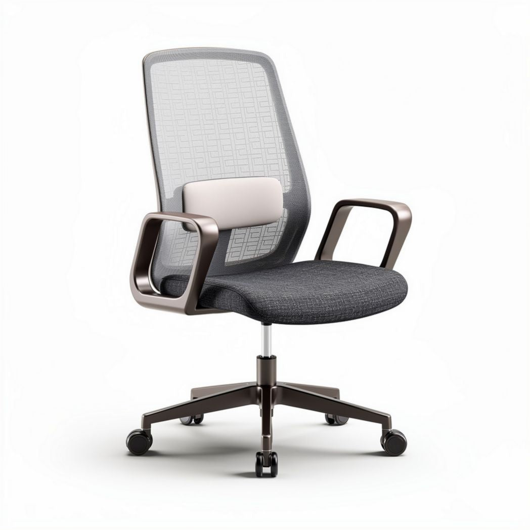 Ergonomic office chair with mesh back and upholstered seat 45 x 60 x 90cm