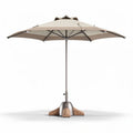 Outdoor umbrella with aluminum frame and beige canopy 250 x 250 x 250cm