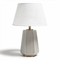 Table lamp with fabric shade and black ceramic base 30 x 30 x 45cm