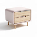Modern nightstand with wood top and sleek drawer design 40 x 40 x 45cm